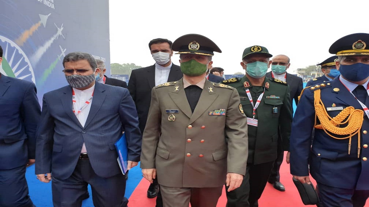 حضور امیر سرتیپ حاتمی در نمایشگاه هوایی هند ۲۰۲۱