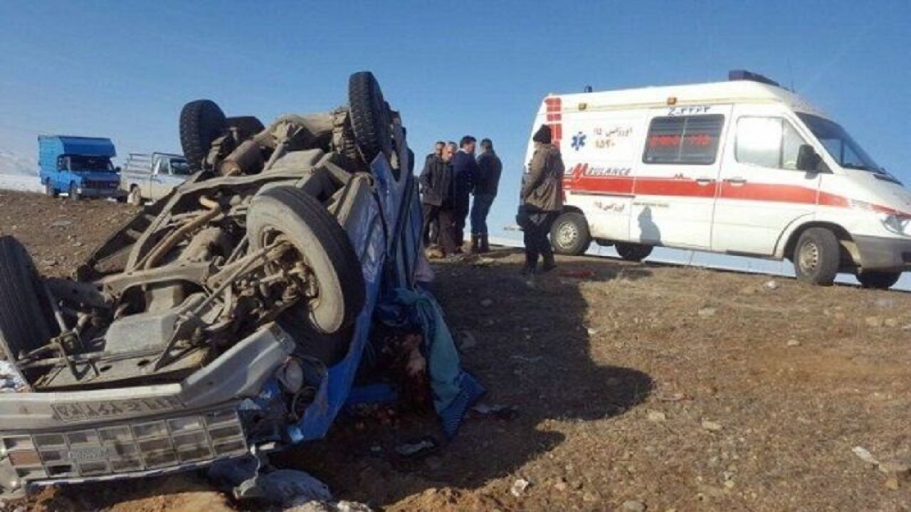 ۹ کشته و مجروح در واژگونی خودروی وانت در نصرت آباد زاهدان