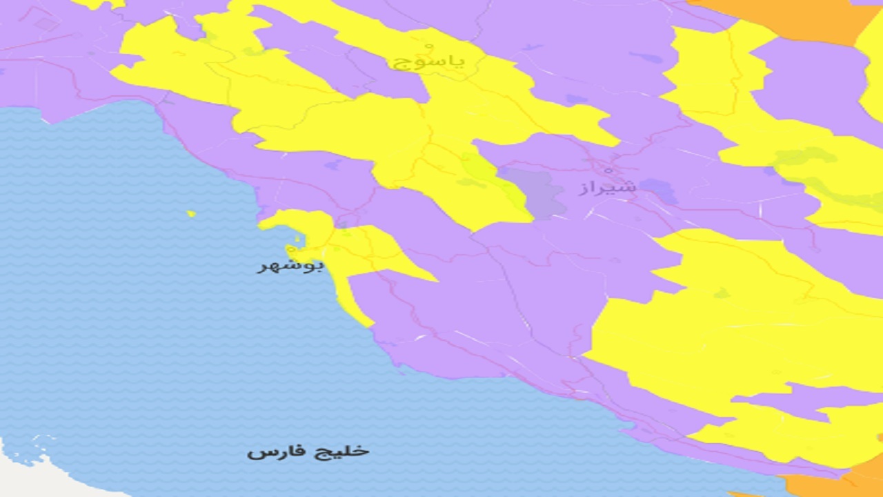 بوشهر هم زرد رنگ شد