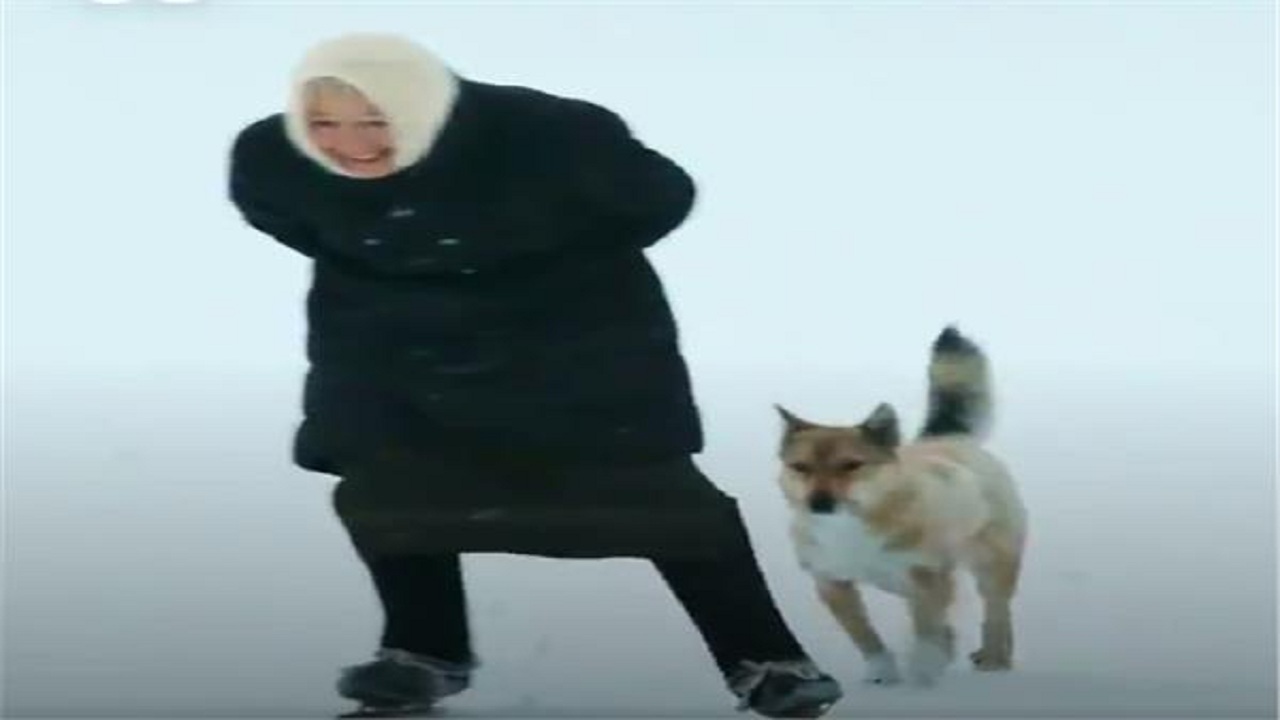 پیرزن هشتاد ساله‌ای که عاشق اسکی سواری است + فیلم