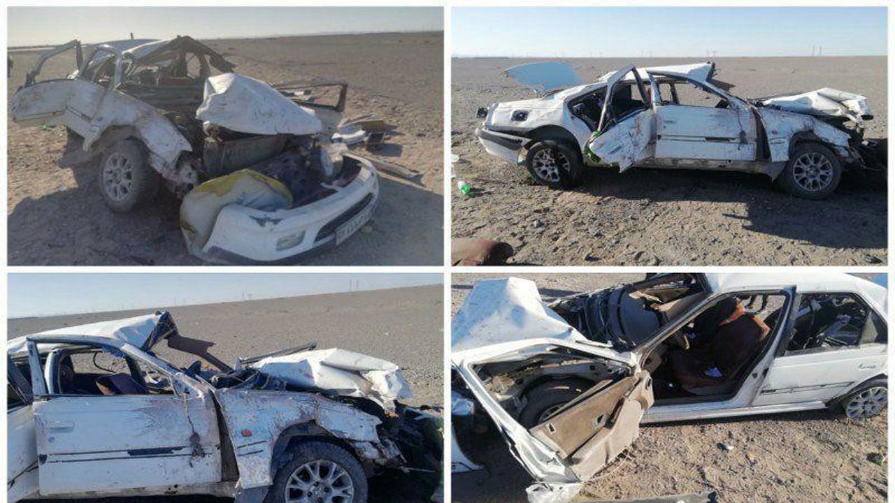 واژگونی پژو در محور فهرج -زاهدان