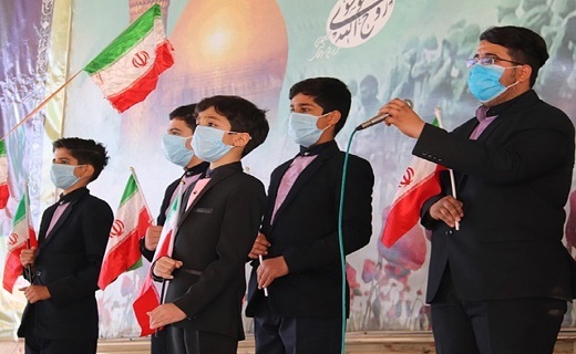 &zwnj;اجرای سرود به مناسبت دهه فجر در یزد+تصاویر
