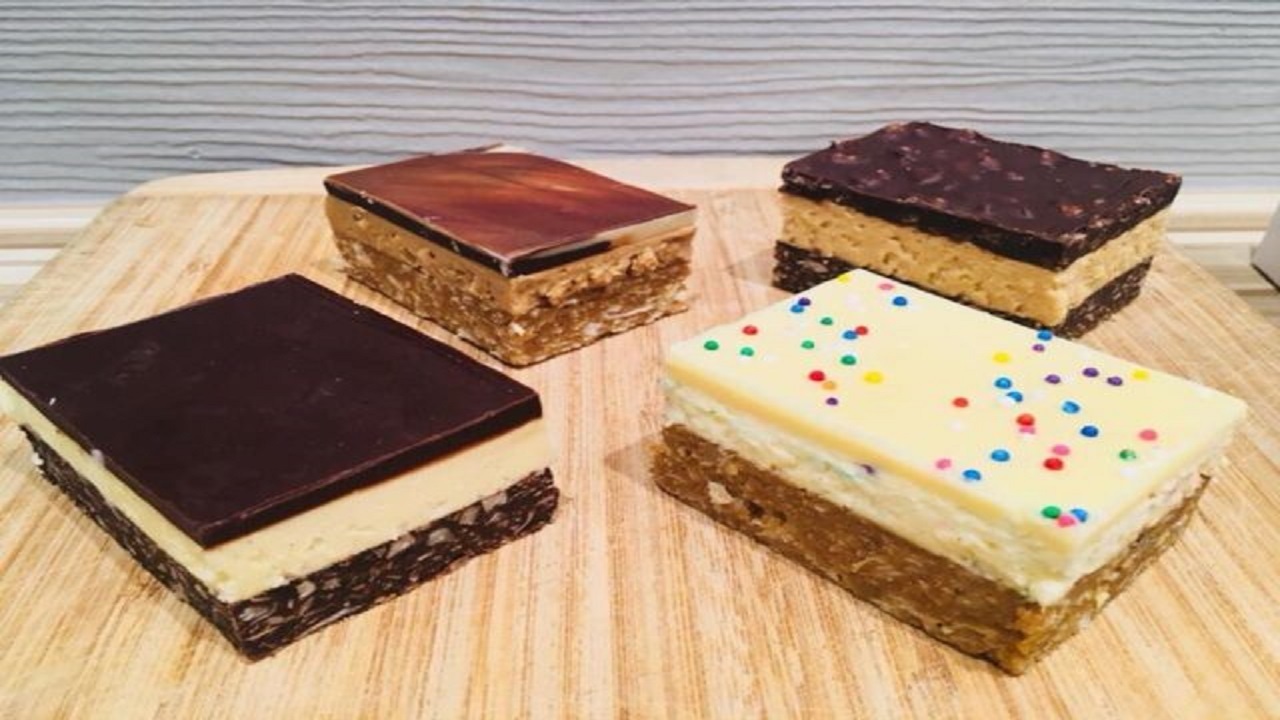 طرز تهیه دسر یخچالی نانایمو بار با پایه ویفر بدون فر؛ یک دسر بی نظیر