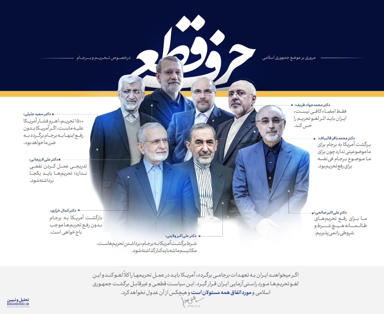 اگر می خواهند ایران به تعهدات برجامی برگردد، آمریکا باید در عمل تحریم ها را کلاً لغو کند