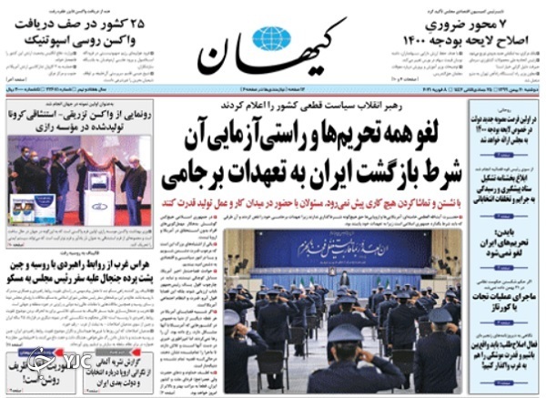 روزنامه های 20 بهمن 99