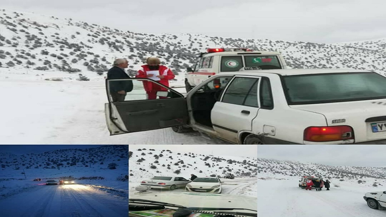 نجات مسافران گرفتار در برف در شاهرود