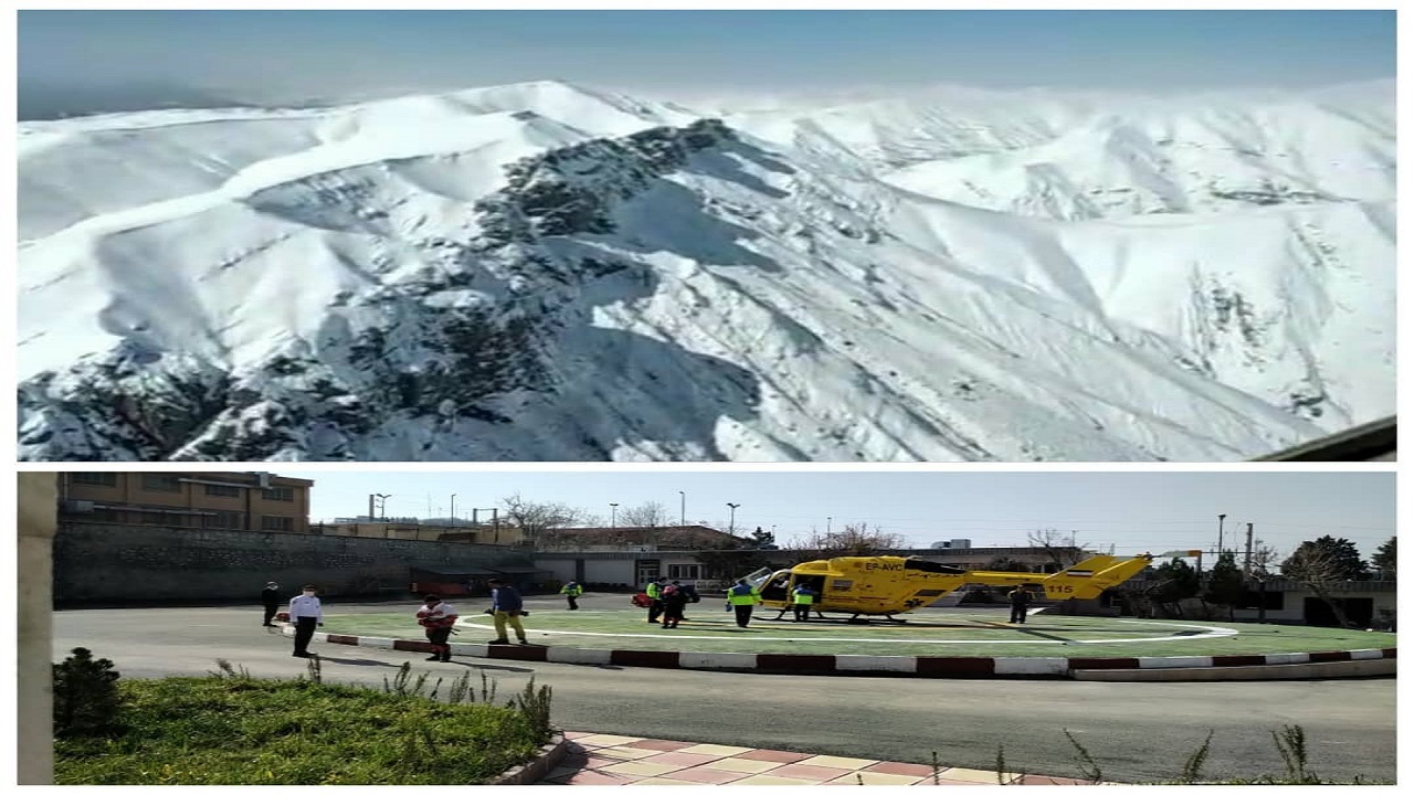 نجات دو کوهنورد گرفتار در کوه ناز