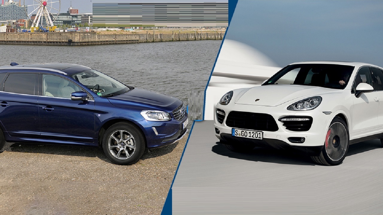 مقایسه ولوو xc60 با پورشه کاین+ مشخصات فنی