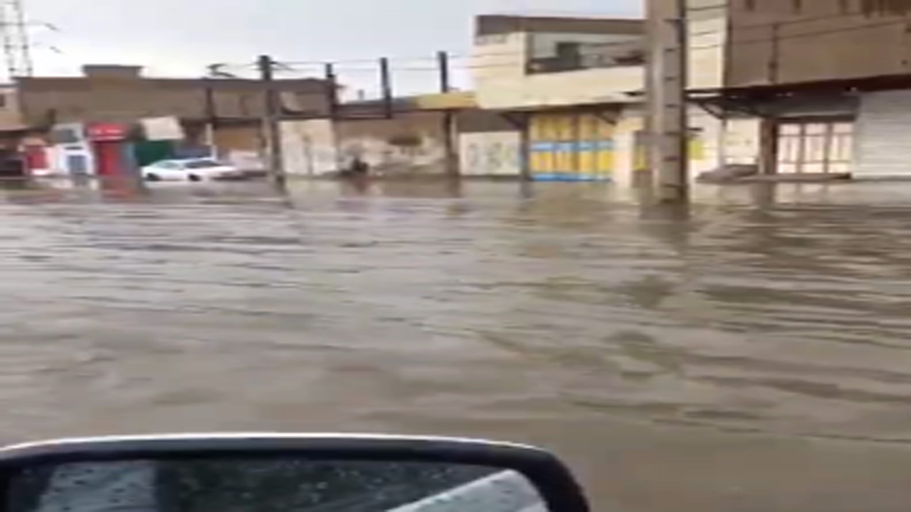 آبگرفتگی خیابان‌ها در اهواز + فیلم