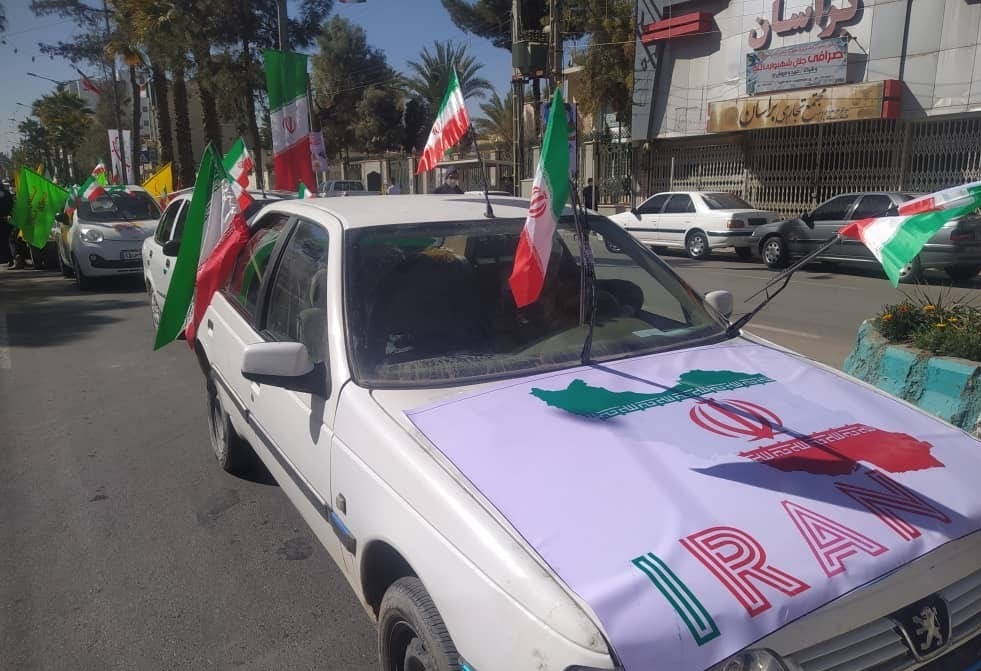 راهپیمایی خودرویی ۲۲ بهمن در پایتخت وحدت ایران