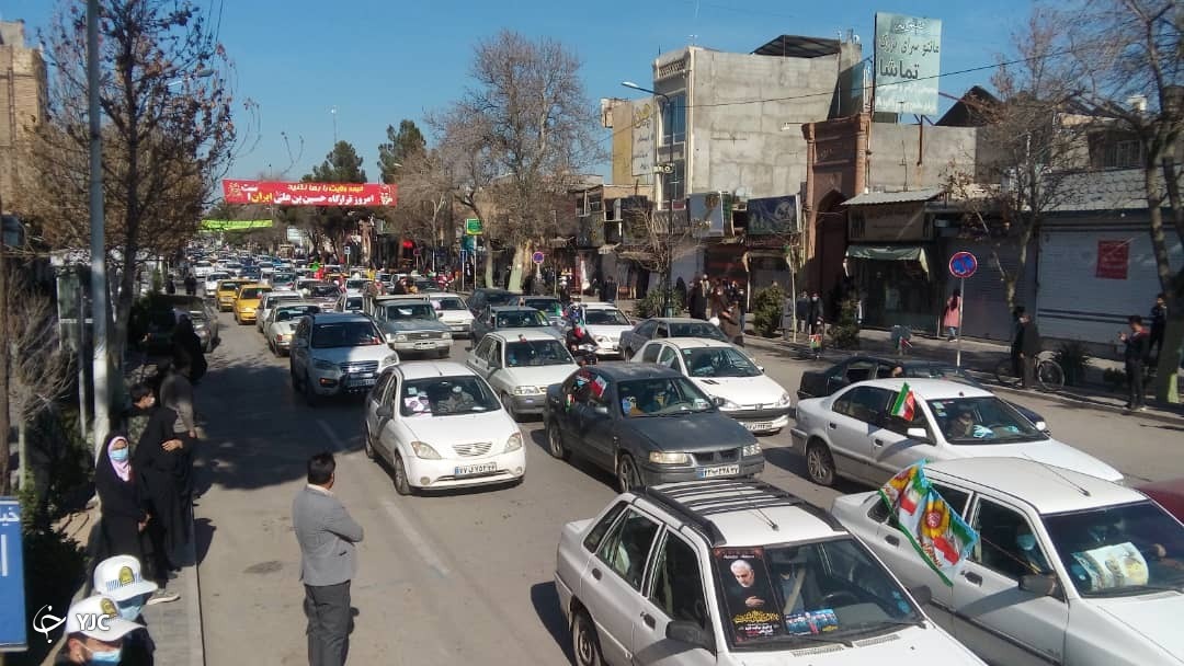 راهپیمایی نمادین خودرویی و موتوری در شهرستان&zwnj;های خراسان رضوی