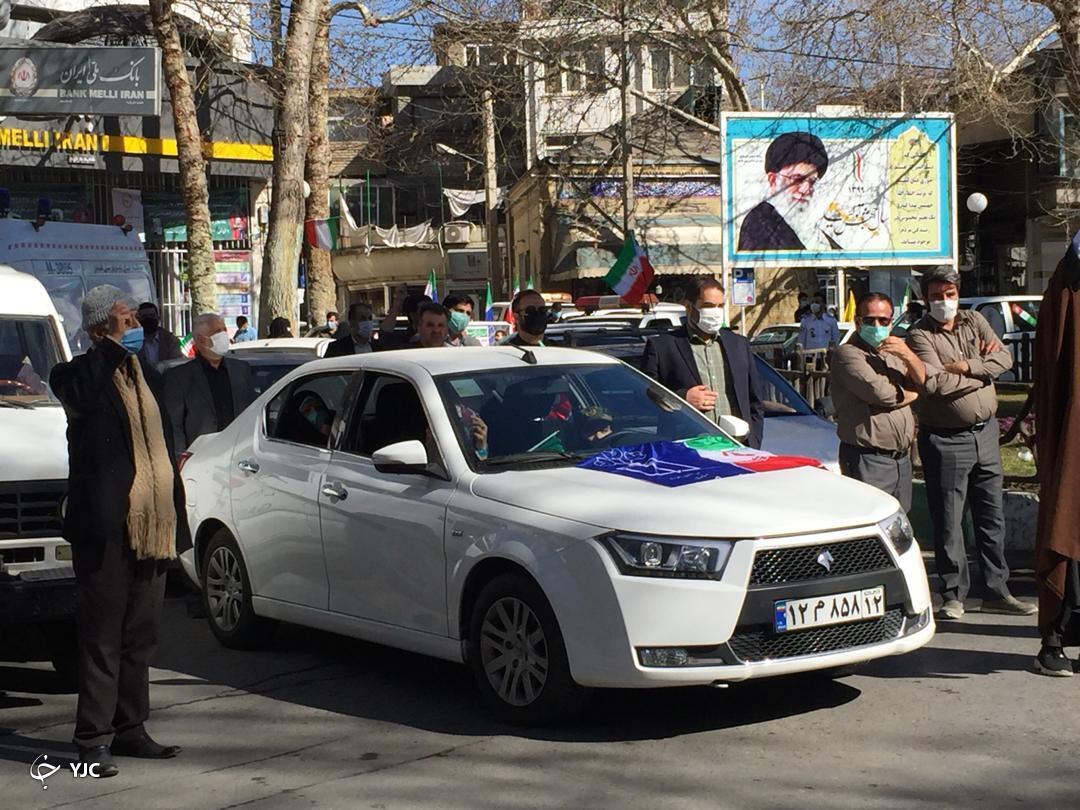 راهپیمایی نمادین خودرویی و موتوری در شهرستان&zwnj;های خراسان رضوی