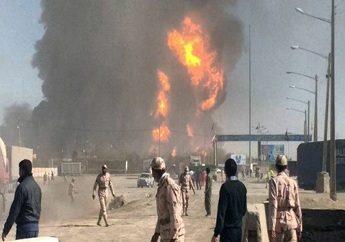 گمرک اسلام قلعه یک روز پس از انفجار و آتشسوزی گمرک اسلام قلعه یک روز پس از انفجار و آتشسوزی