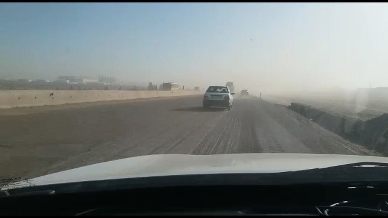 گلایه از وضع نامناسب جاده پرند به رباط کریم + فیلم