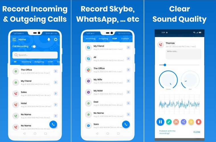 دانلود Automatic Call Recorder Pro 5.28 ؛ برنامه ضبط مکالمه اتوماتیک اندروید