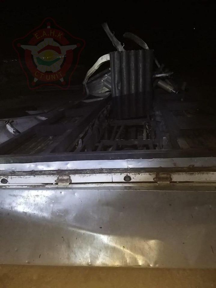 کشف خودروی حامل موشک انداز&zwnj;ها در حمله به فرودگاه اربیل + تصاویر