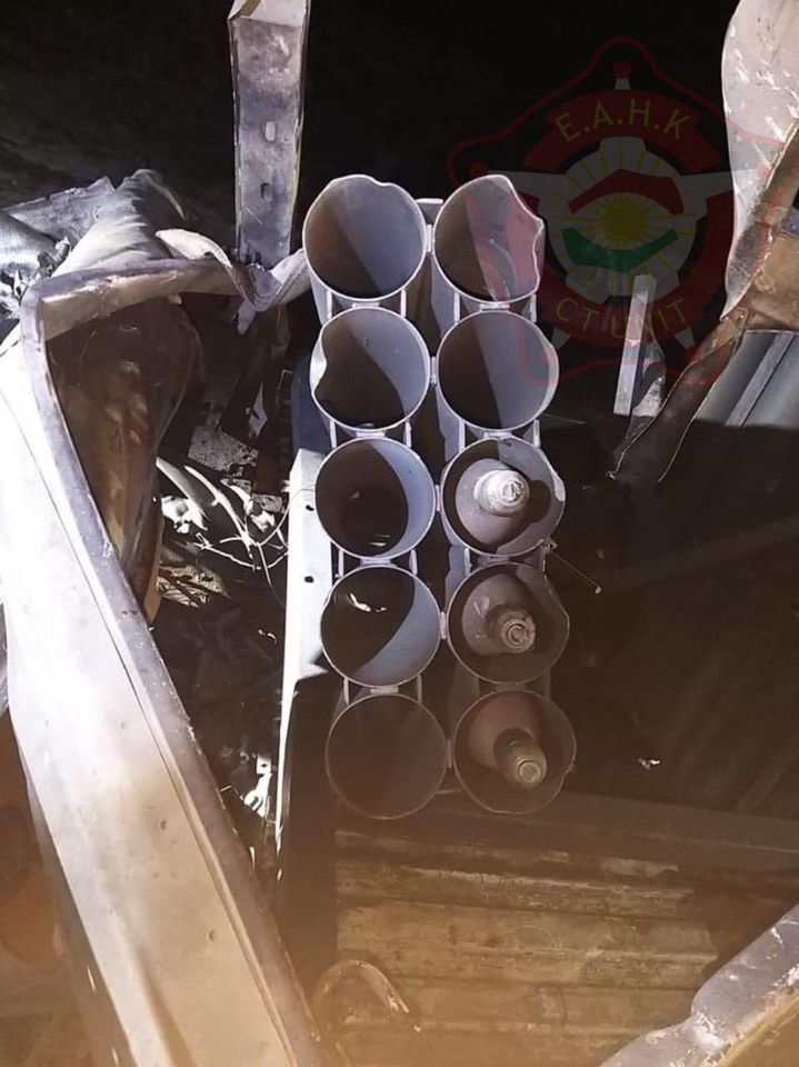 کشف خودروی حامل موشک انداز&zwnj;ها در حمله به فرودگاه اربیل + تصاویر