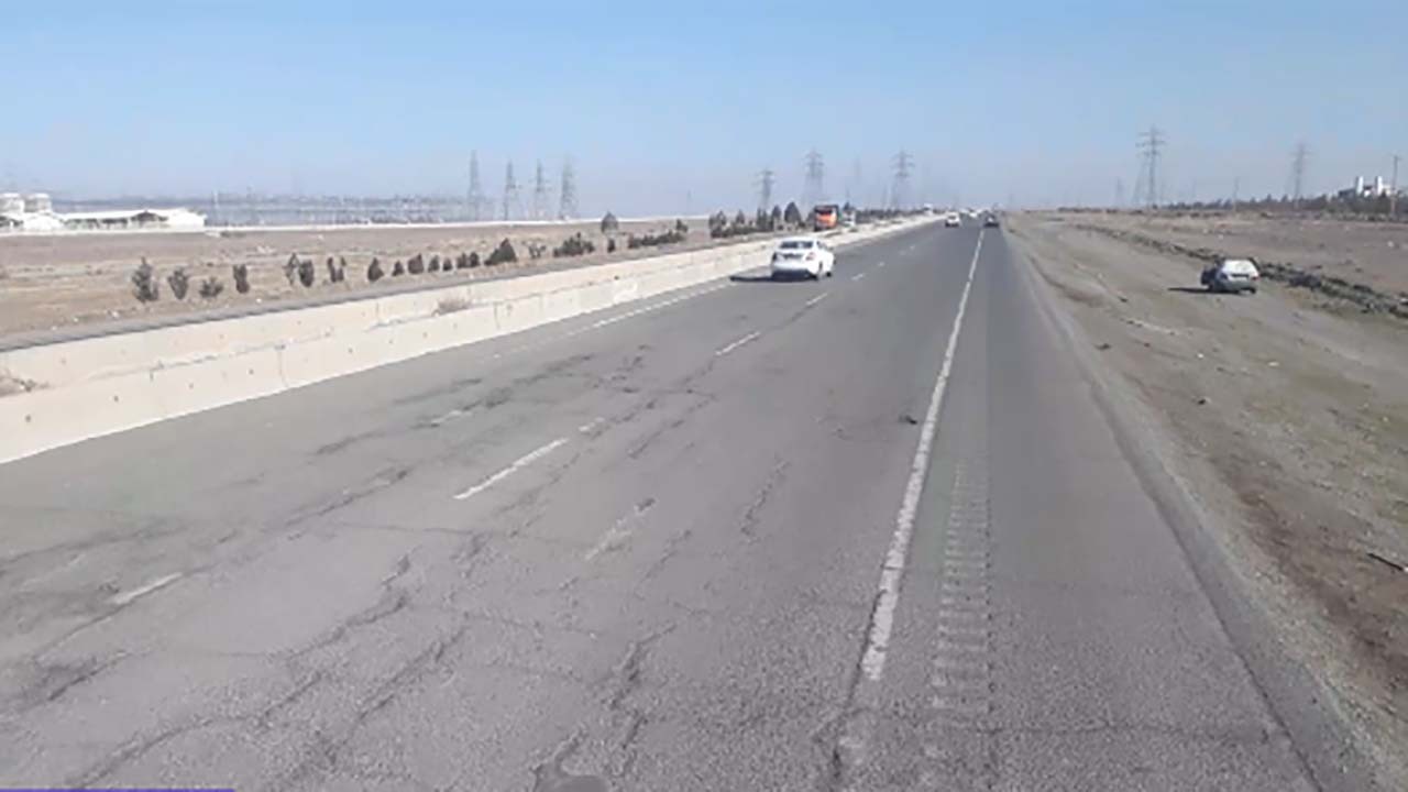وضع نامناسب جاده در محور تهران به ساوه + فیلم