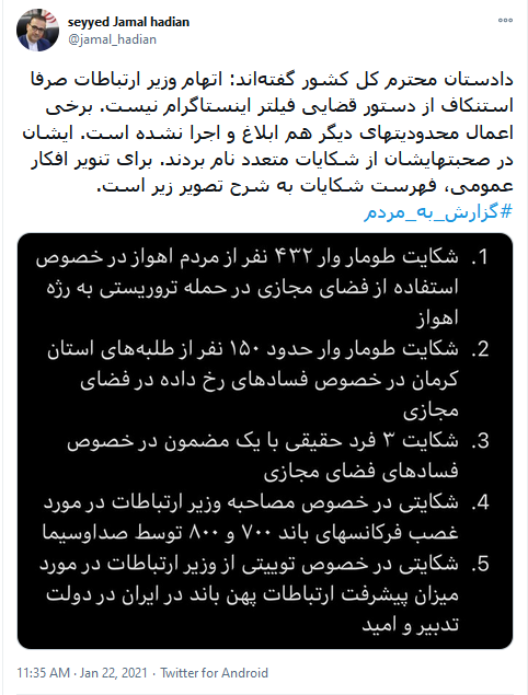 توئیت هادیان