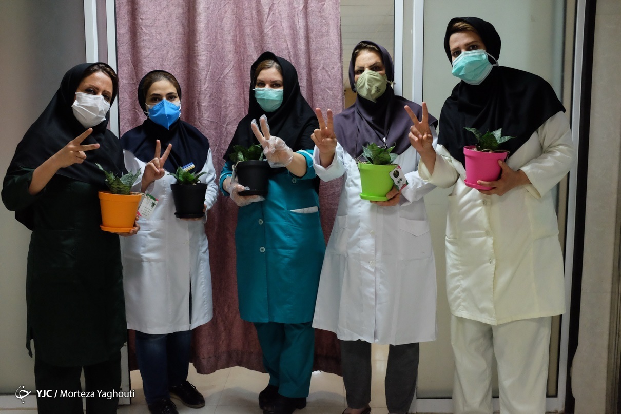 پرستاران بخش کرونای بیمارستان رازی اهواز