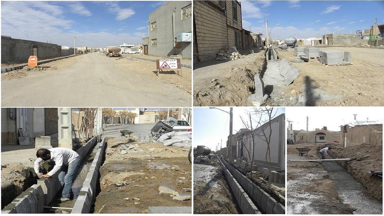 جدول کشی معابر در سرایان ادامه دارد