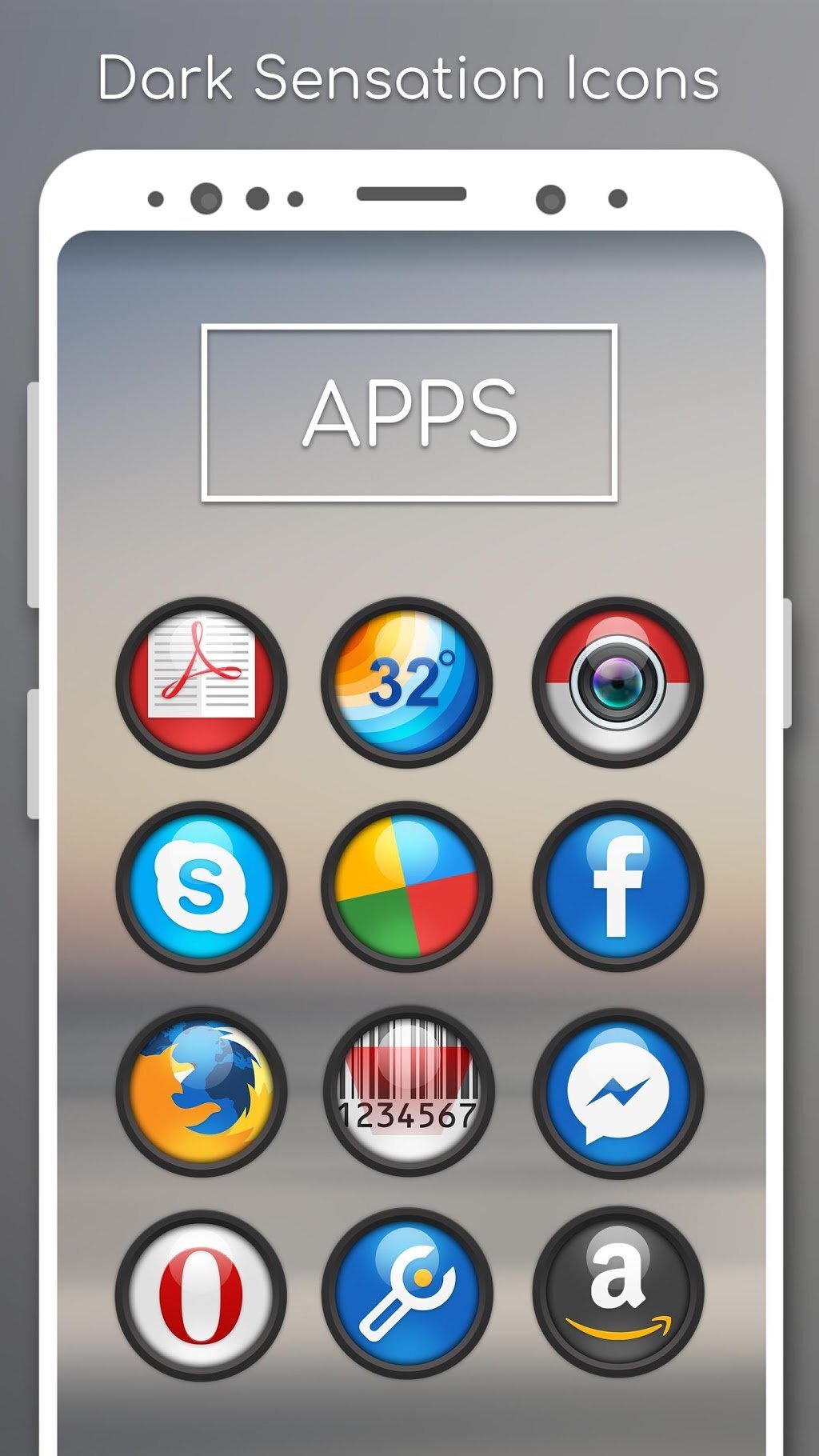 دانلود Darko5 &ndash; Icon Pack 1.2 &ndash; آیکون&zwnj;پک دارکو فایو اندروید