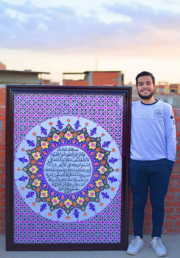 صاحب بزرگترین نقاشی آیه الکرسی در جهان