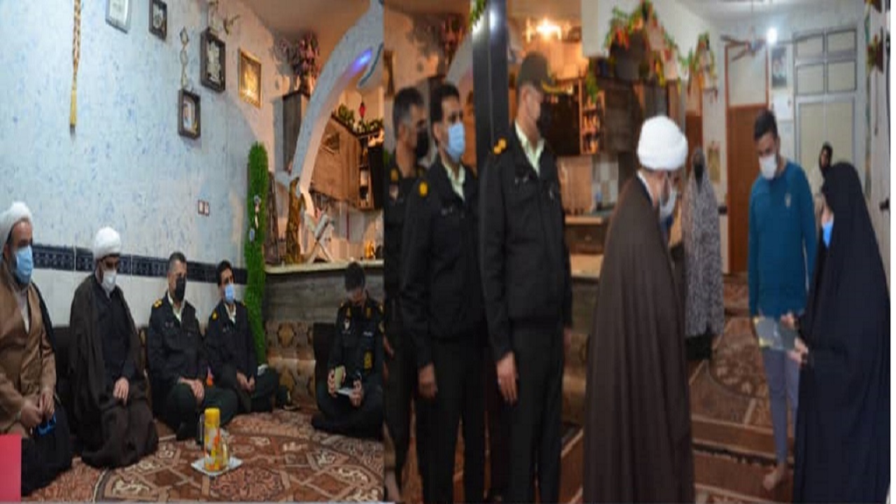 دیدار رئیس عقیدتی سیاسی فرماندهی انتظامی استان خوزستان با  خانواده معظم شهید ناجا