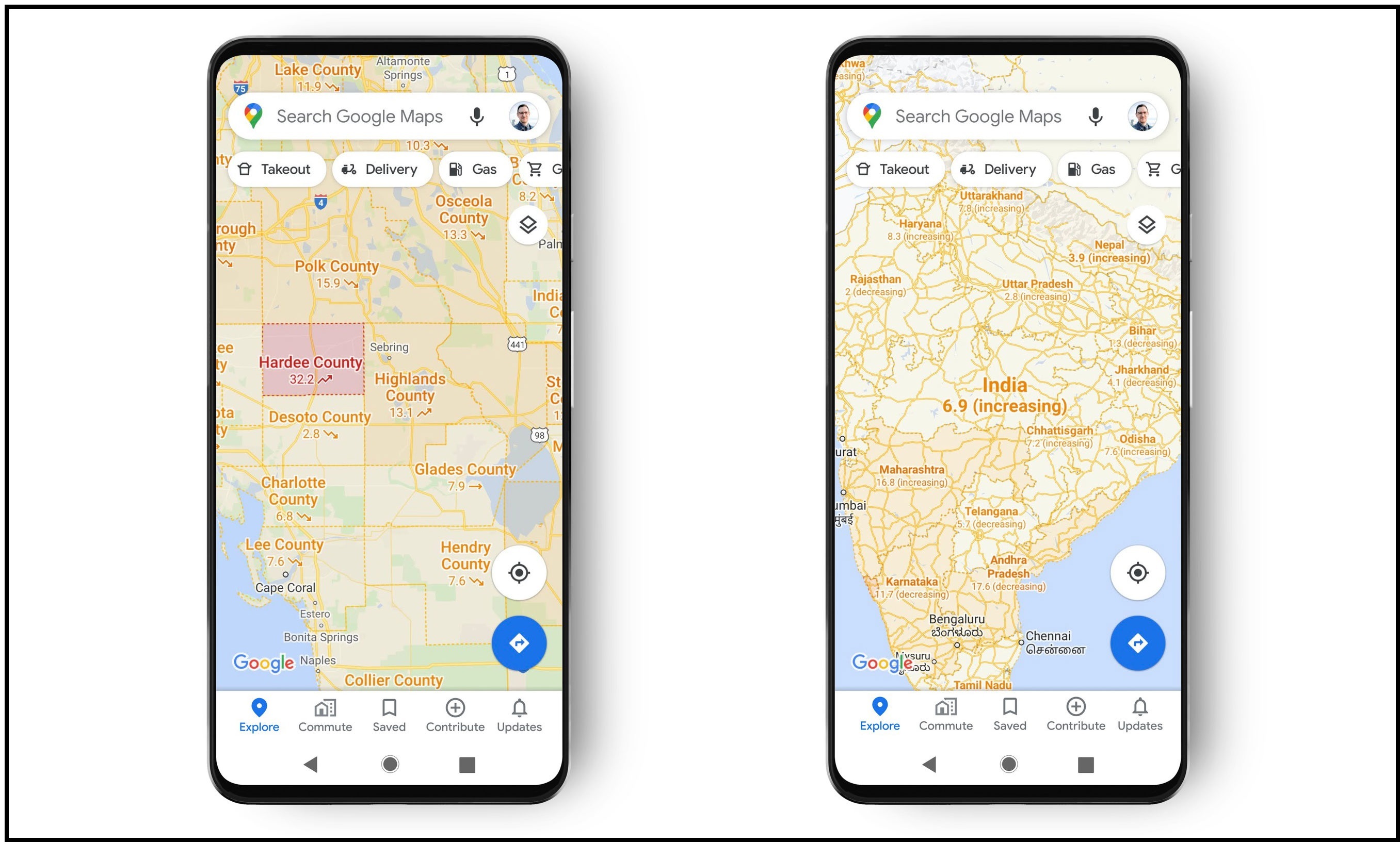 گوگل تغییرات مربوط به COVID-19 را در Maps اضافه کرد