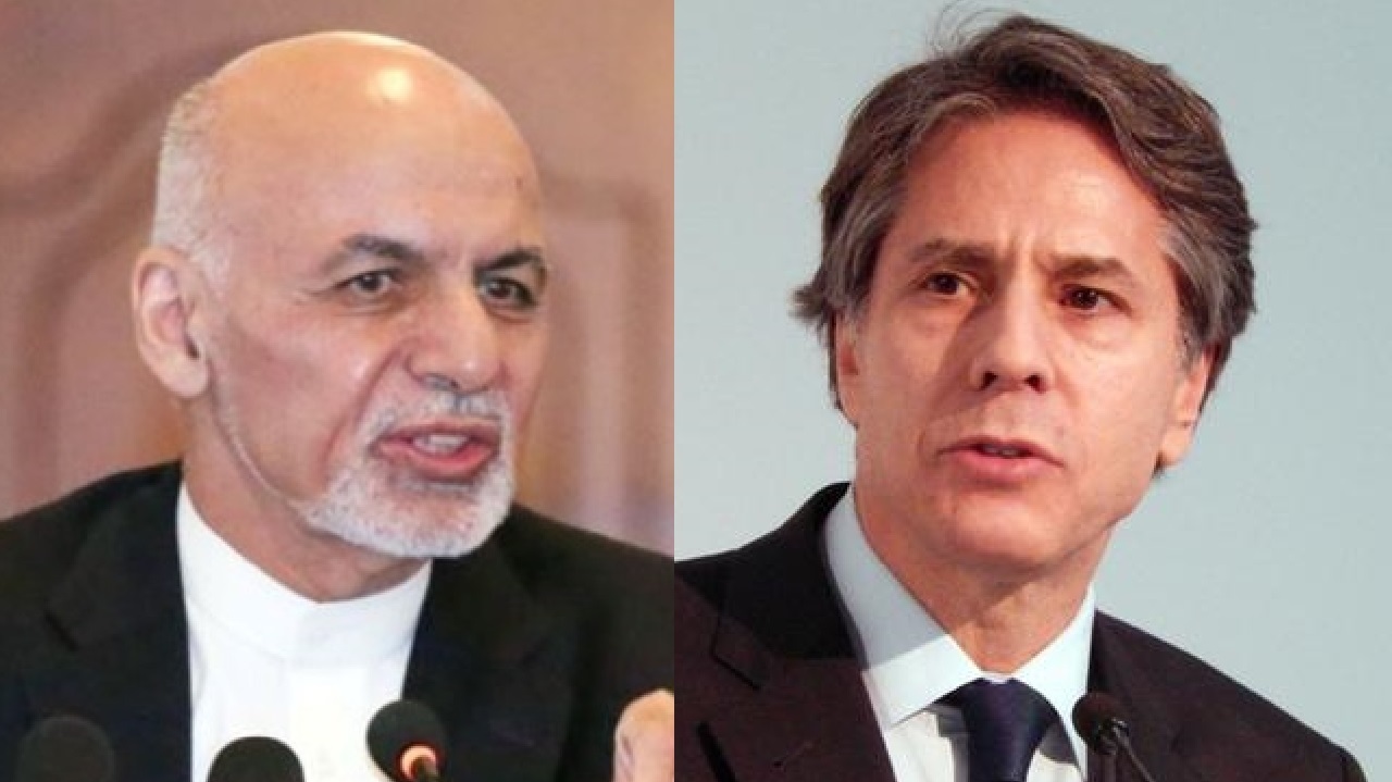 مکالمه تلفنی بلینکن و رئیس‌جمهور افغانستان