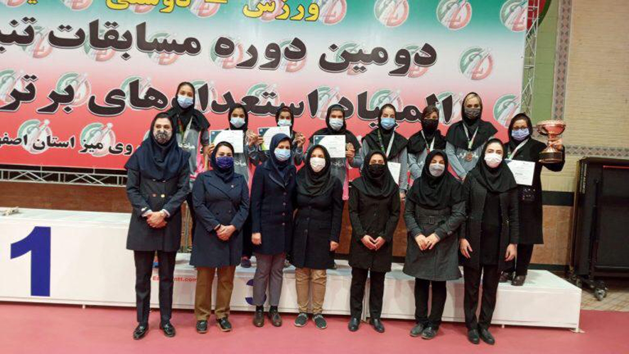 عنوان سوم دختران فارس در لیگ برتر تنیس روی میز نوجوانان و جوانان