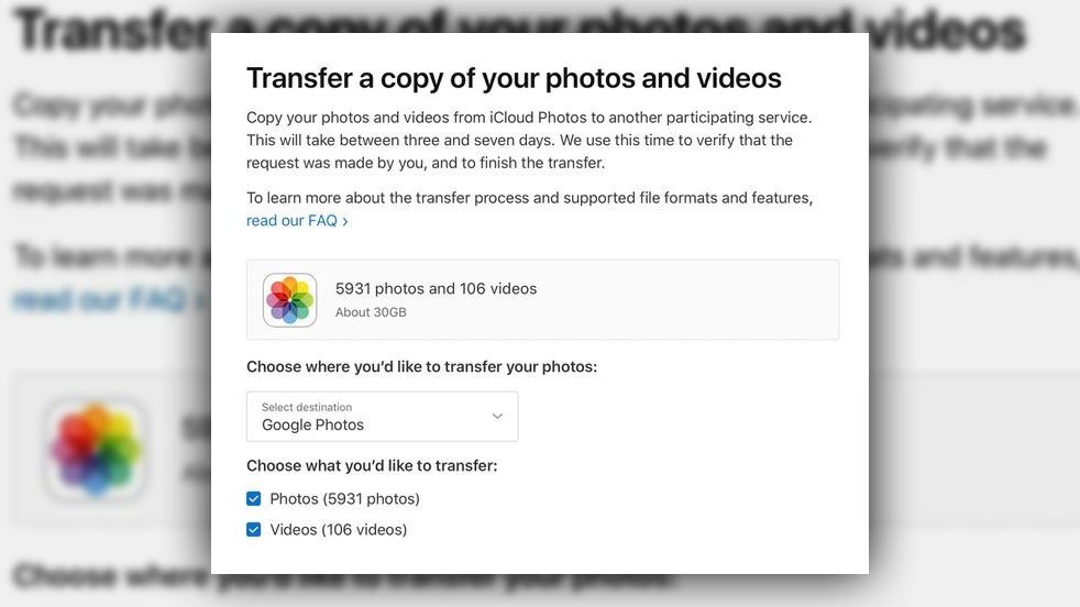 انتقال تصاویر از حساب iCloud به Google Photos