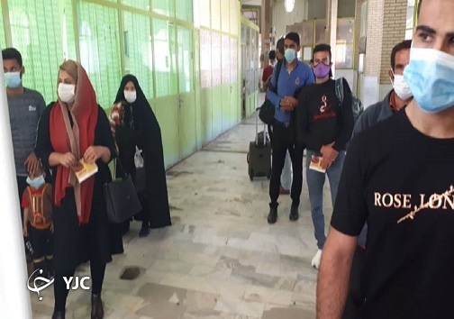 انجام تست سریع کرونا در پایانه مسافربری بهبهان