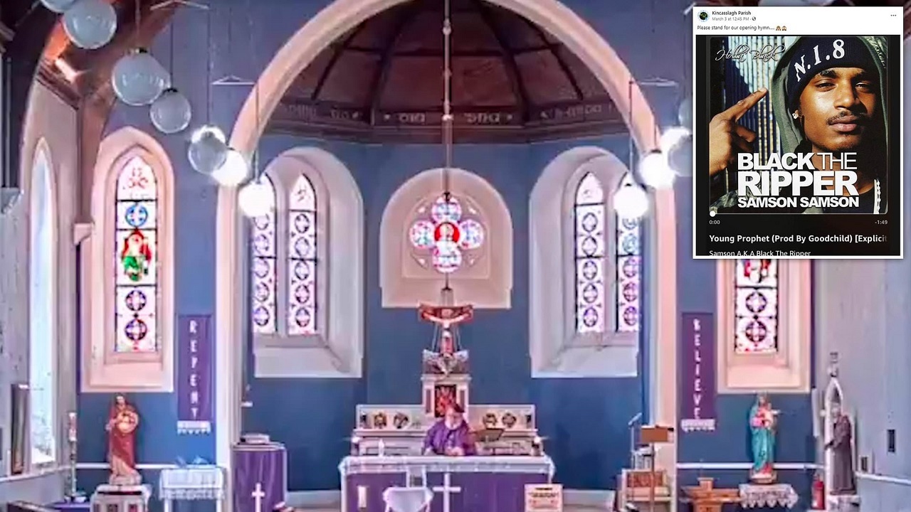 گاف عجیب کشیش حین پخش دعا در کلیسا!