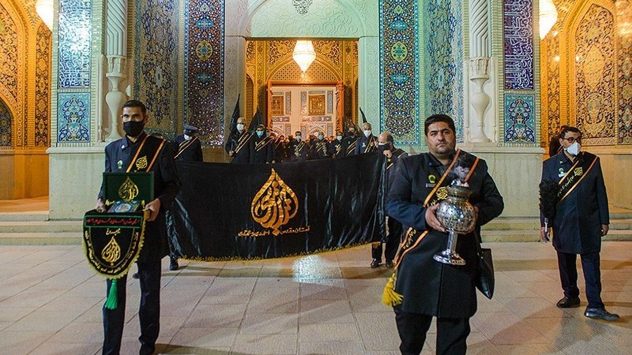 حرم شاهچراغ (ع) سوگوار امام هفتم شیعیان