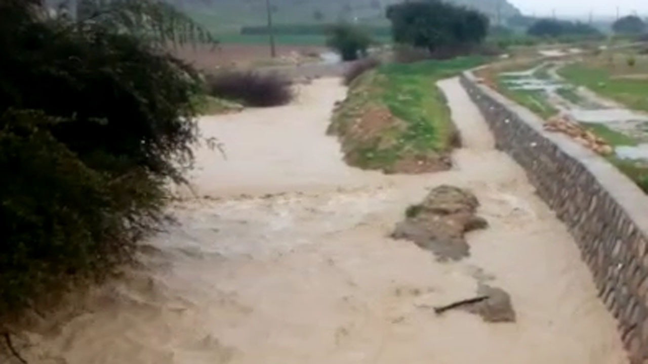 طغیان رودخانه در روستای ماهور + فیلم