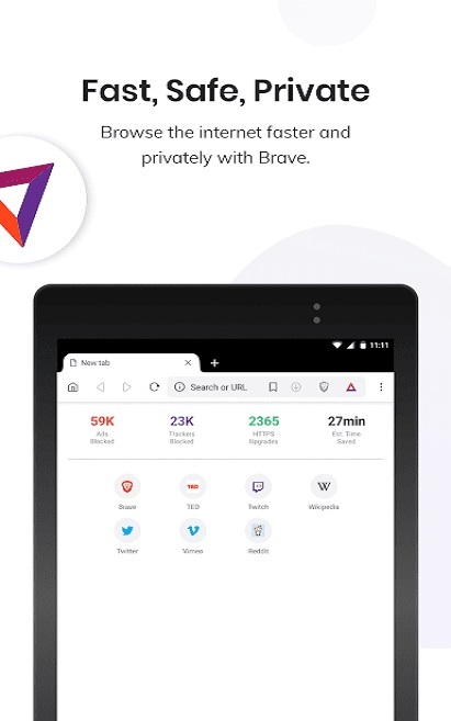دانلود مرورگر ضد تبلیغ اندروید Brave 