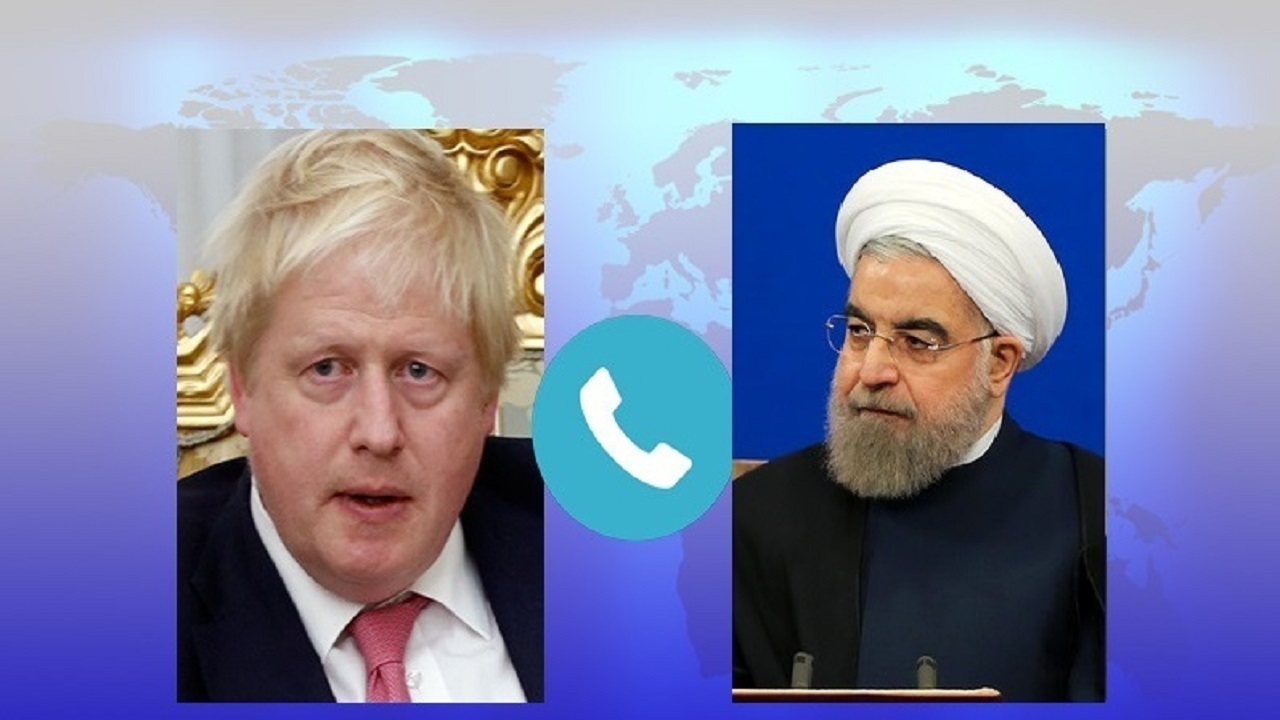 بوریس جانسون با حجت‌الاسلام روحانی گفت‌وگو کرد
