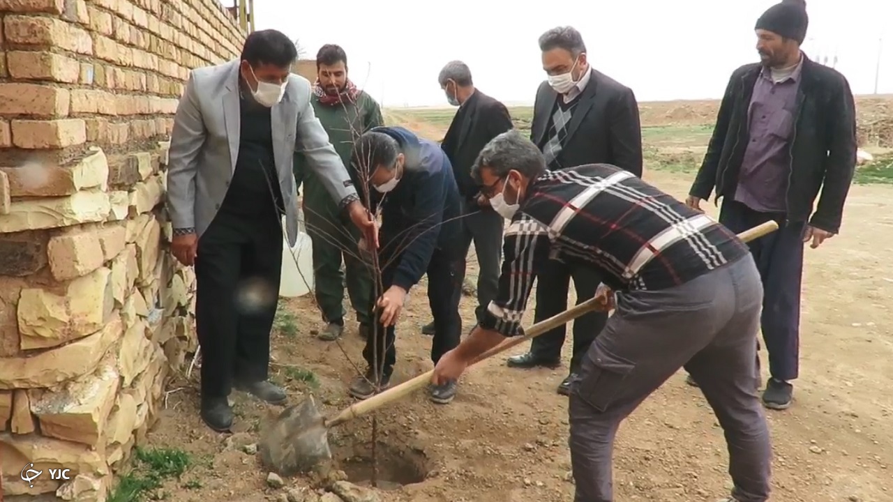 هدیه بیش از  ۴ هزار نهال مثمر به مردم  شیرین آباد  فراهان