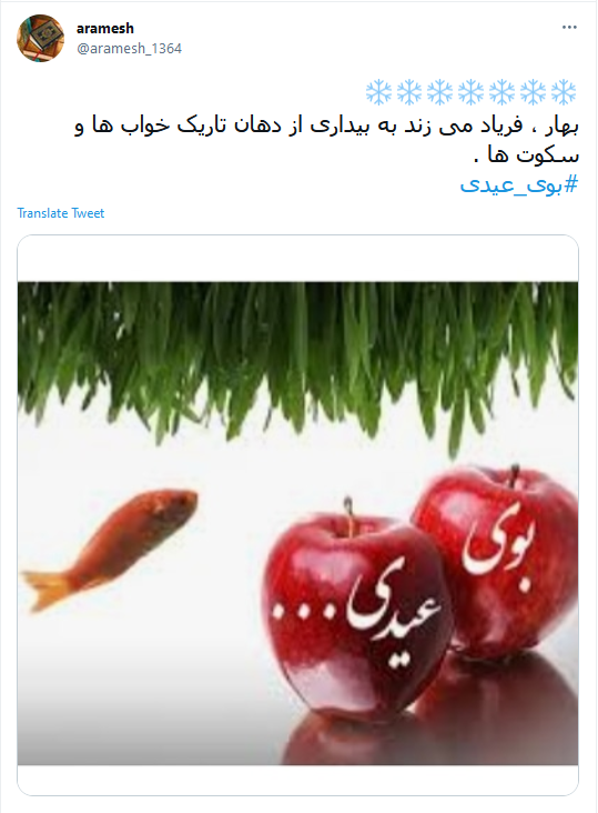 #بوی_عیدی/ استقبال کاربران از نوروز ۱۴۰۰
