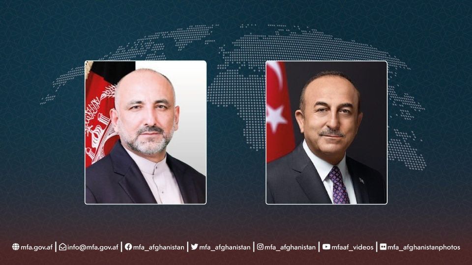 گفتگوی وزرای خارجه افغانستان و ترکیه در مورد نشست صلح استانبول