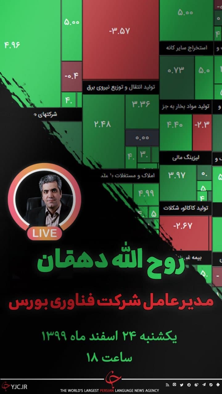مدیر عامل سایت بورس (tsetmc) مهمان گفتگوی زنده امروز  باشگاه خبرنگاران جوان