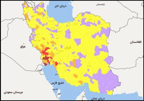 رنگ بندی جدید کرونایی شهرهای هرمزگان اعلام شد+ نقشه/ بندرعباس زرد است یا قرمز؟! رنگ بندی جدید کرونایی شهرهای هرمزگان اعلام شد+ نقشه/ بندرعباس زرد است یا قرمز؟!
