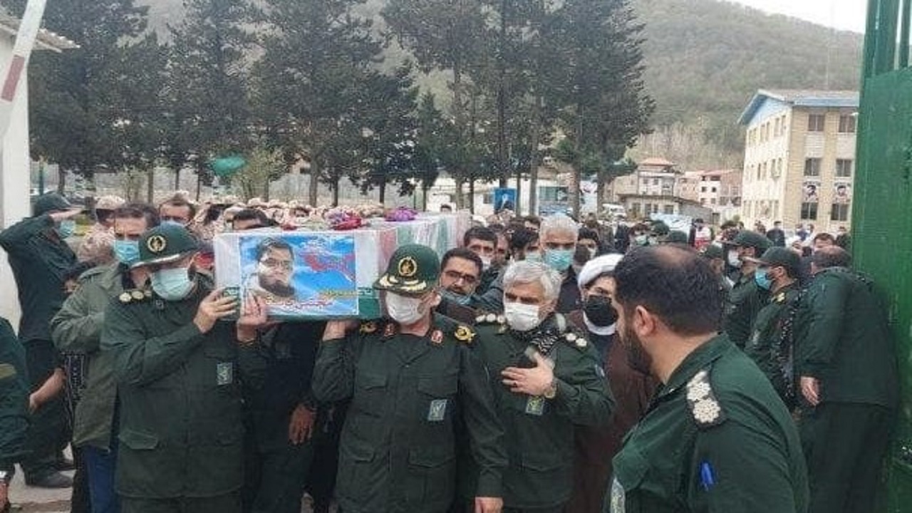 تشییع پیکر مطهر شهید مدافع حرم در سوادکوه