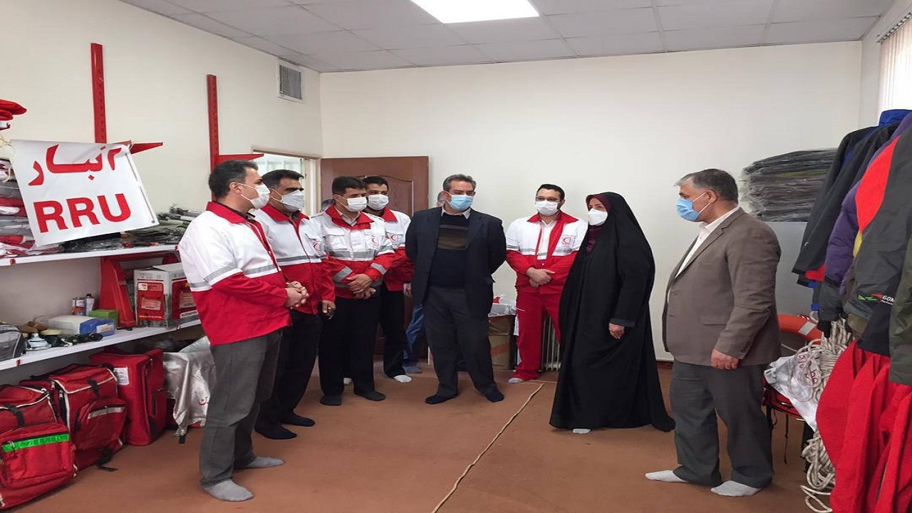 بازدید معاون امور بین الملل و حقوق بشردوستانه جمعیت هلال احمر از پایگا‌ه های استان قزوین