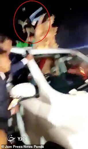 عروس خوش شانس از تصادف وحشتناک جان سالم به در برد!///اول صبح لطفا