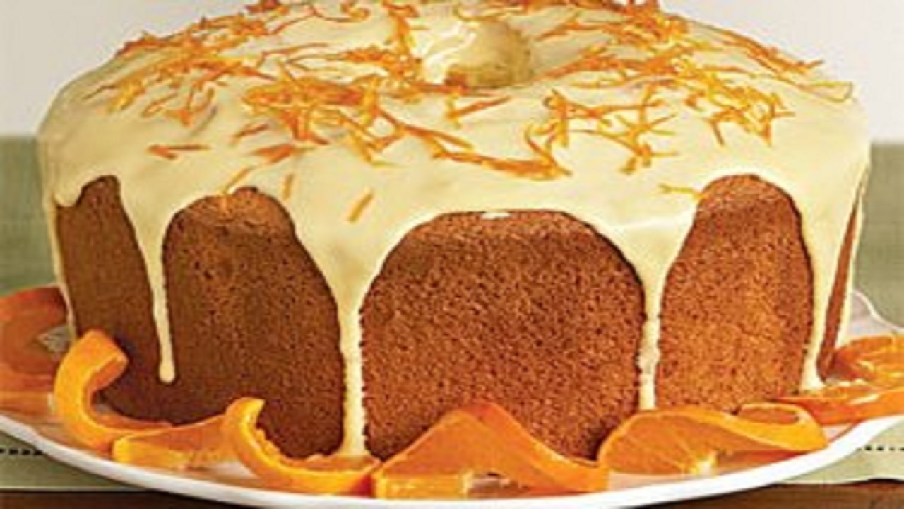 طرز تهیه کیک شیفون دورنگ پرتقالی