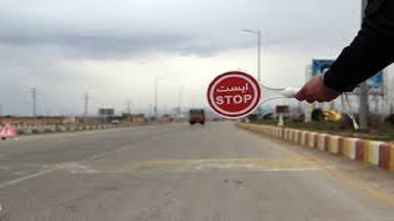 بازدید از وضعیت مبادی ورودی آبادان به منظور جلوگیری از ورود مسافران