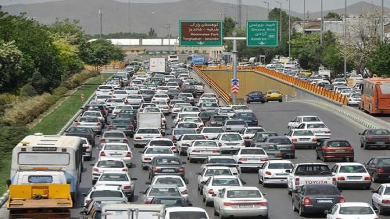 ترافیک پرحجم در محور طرقبه شاندیز مشهد
