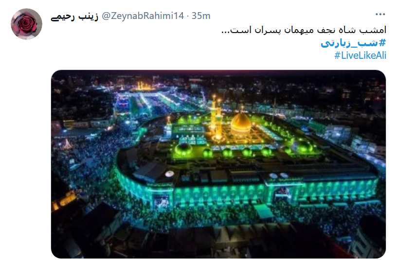 امشب شاه نجف میهمان پسران است